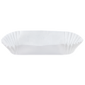 Hoffmaster 4" White Waxed Fluted Small Eclair Baking Case - 500/Pack