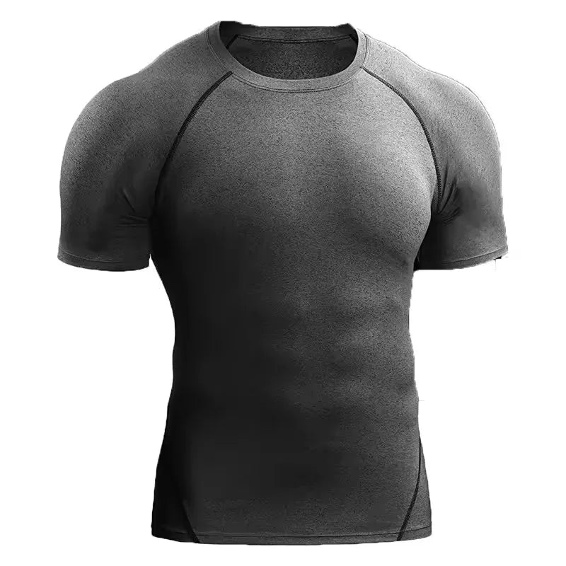 Men's Compression T-Shirt Summer Sportswear Running T shirt Elastic Quick Dry Sport Tops Tee Athletic Gym Workout T Shirts Men