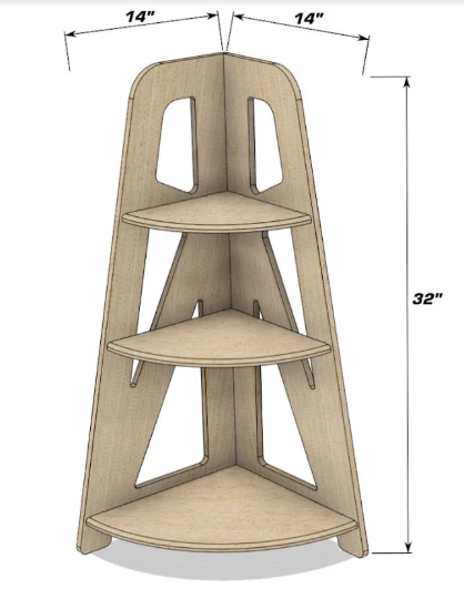 SERENA- Corner Toy Shelves- Set of 2