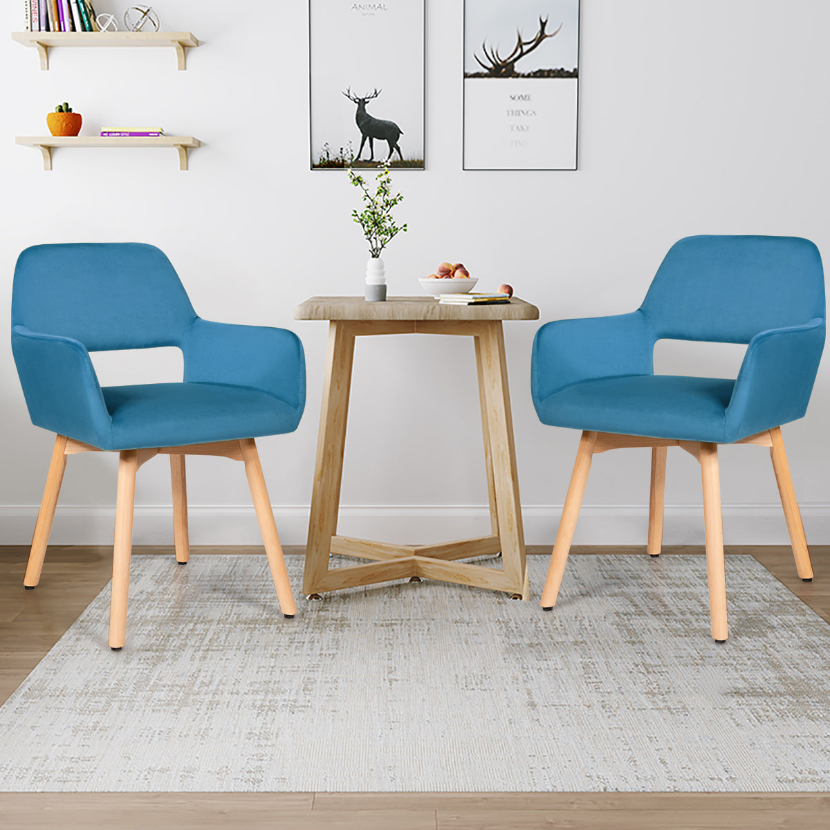 Set of 2 Modern Accent Armchairs