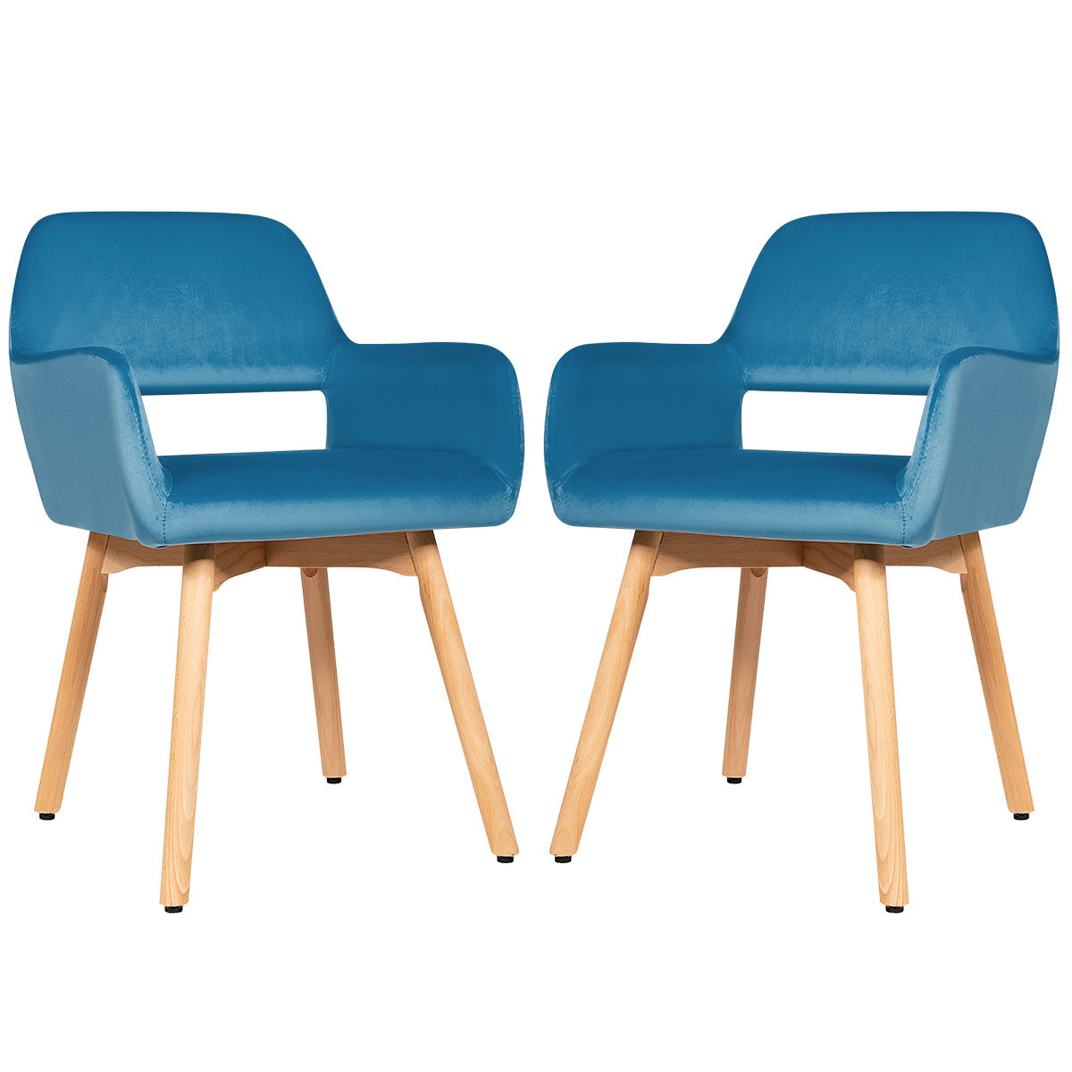 Set of 2 Modern Accent Armchairs