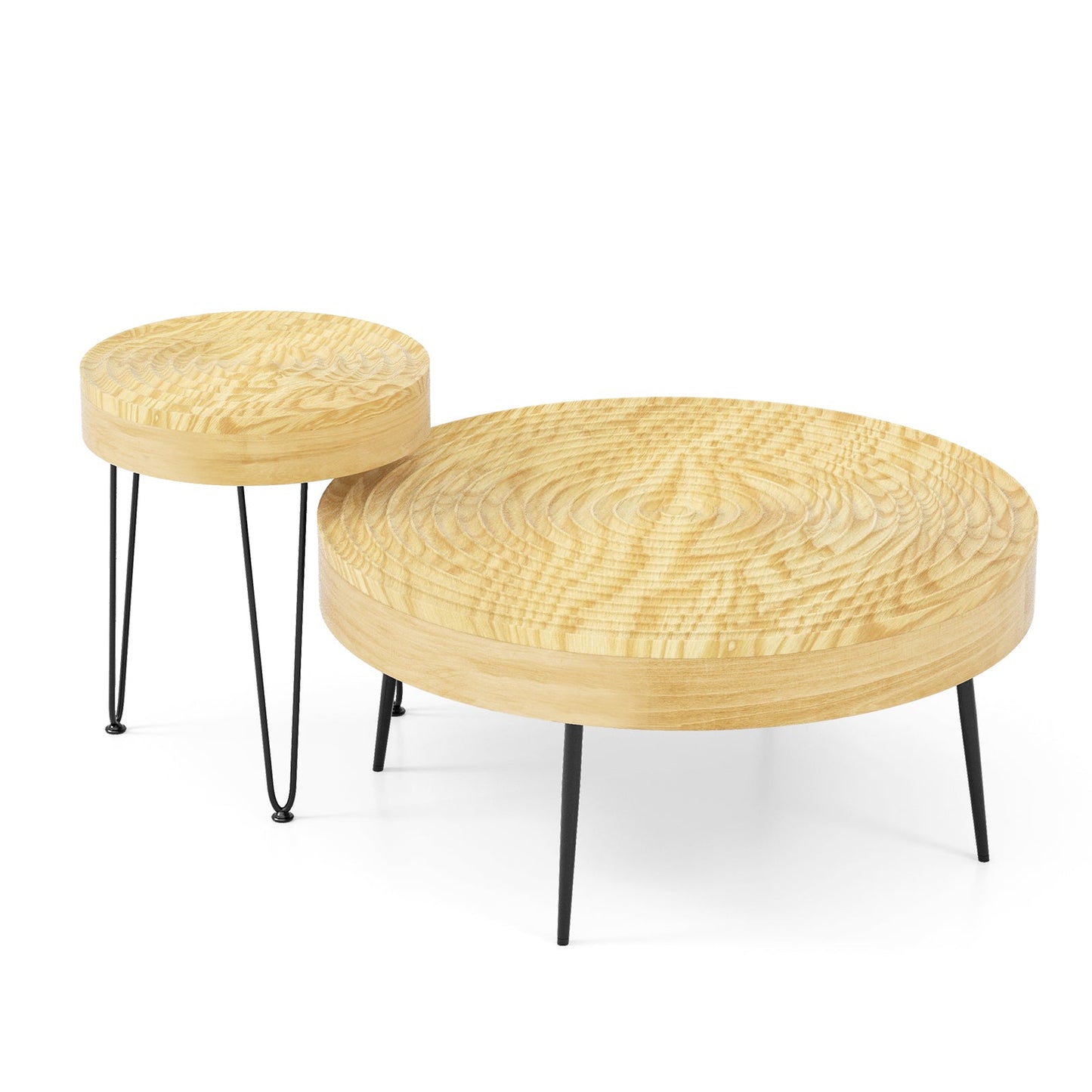 Set of 2 Solid Wood