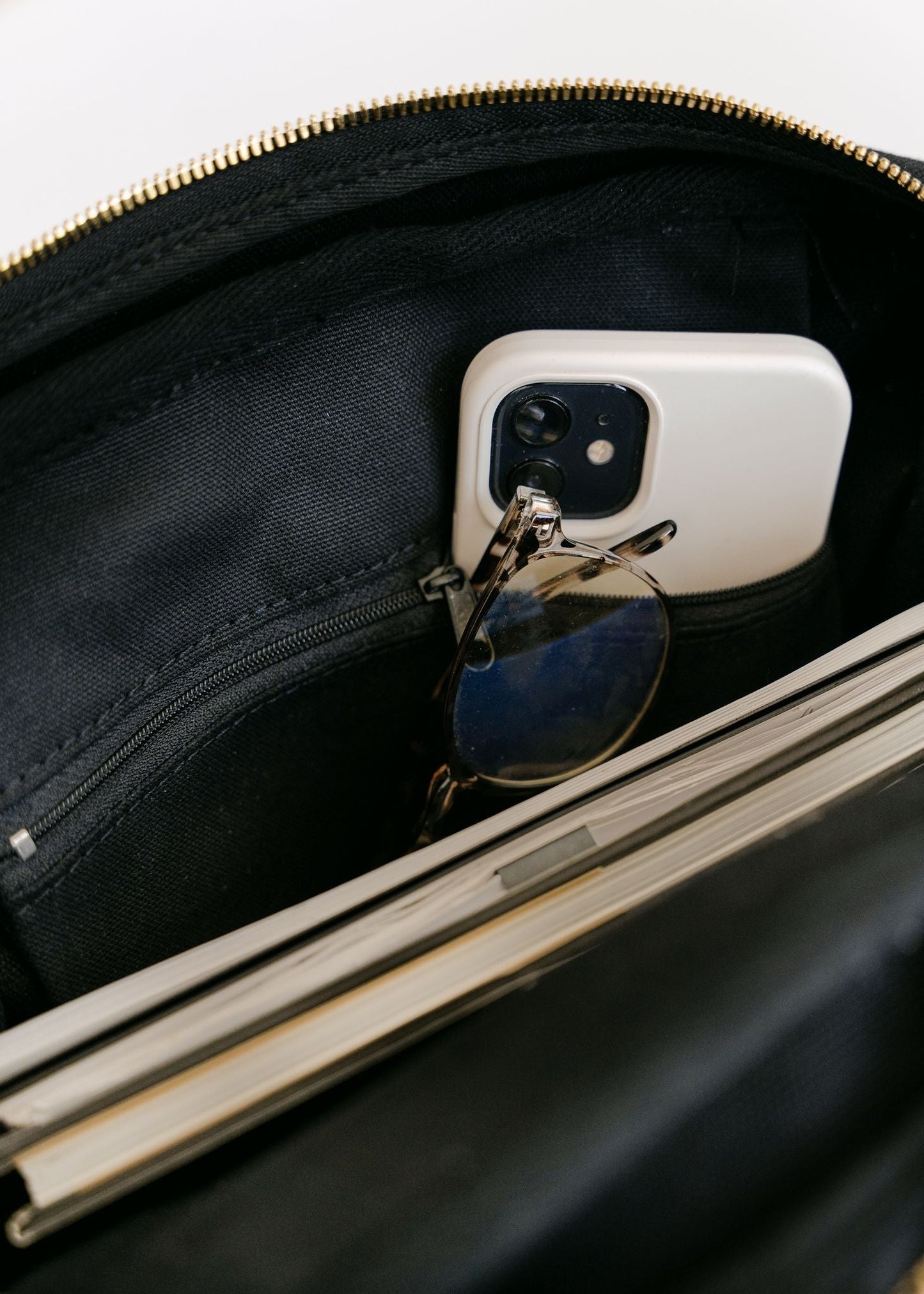 Corbin | Signature Black Canvas + Black Leather Backpack