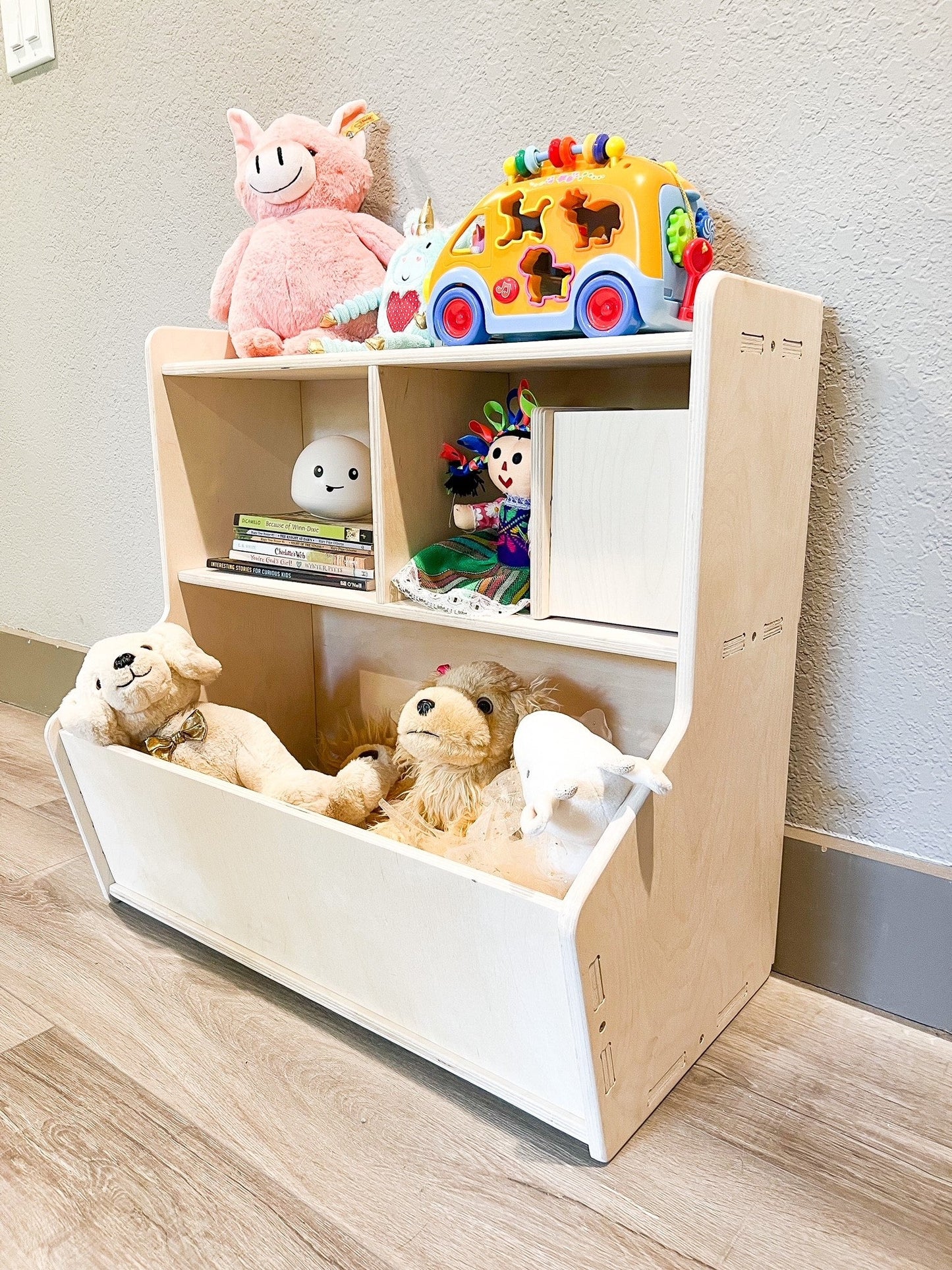 SHELBY- Toy Shelf + Storage Bin