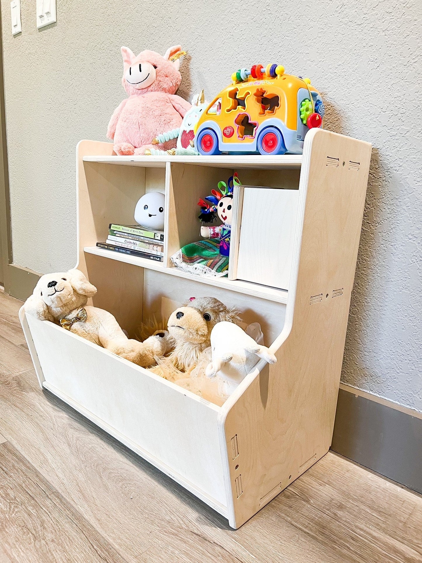 SHELBY- Toy Shelf + Storage Bin