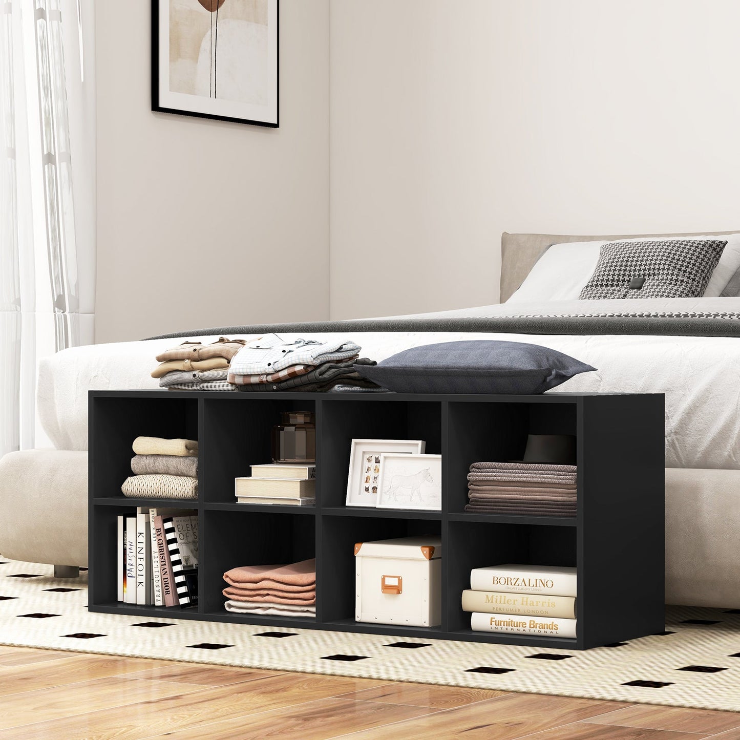 8 Cubbies Shoe Organizer with 500 LBS Weight Capacity