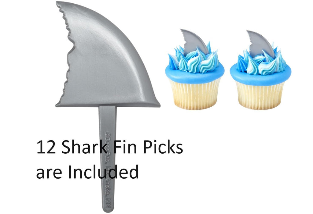 41 Piece Shark Party Kit (ideal for medium size cake & added cupcakes with favors)