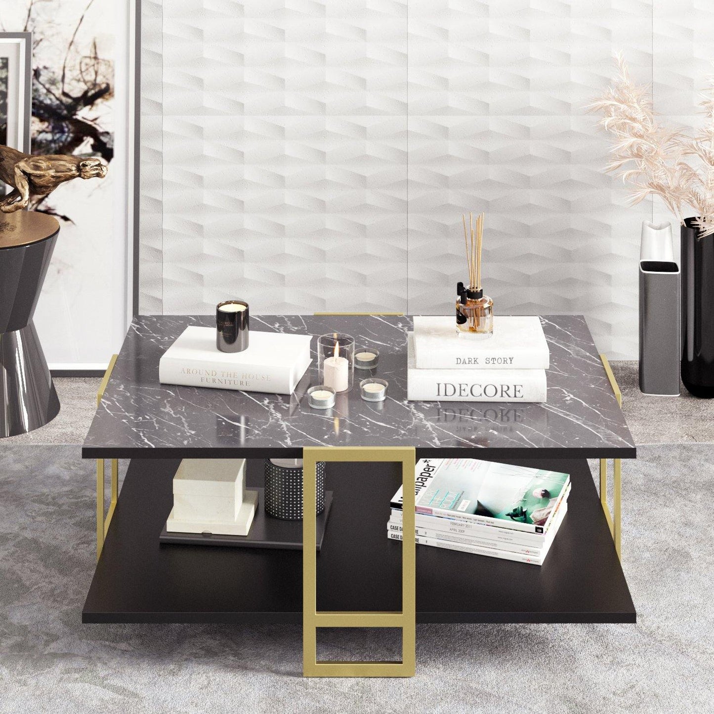 Polka Metal Wood Coffee Table