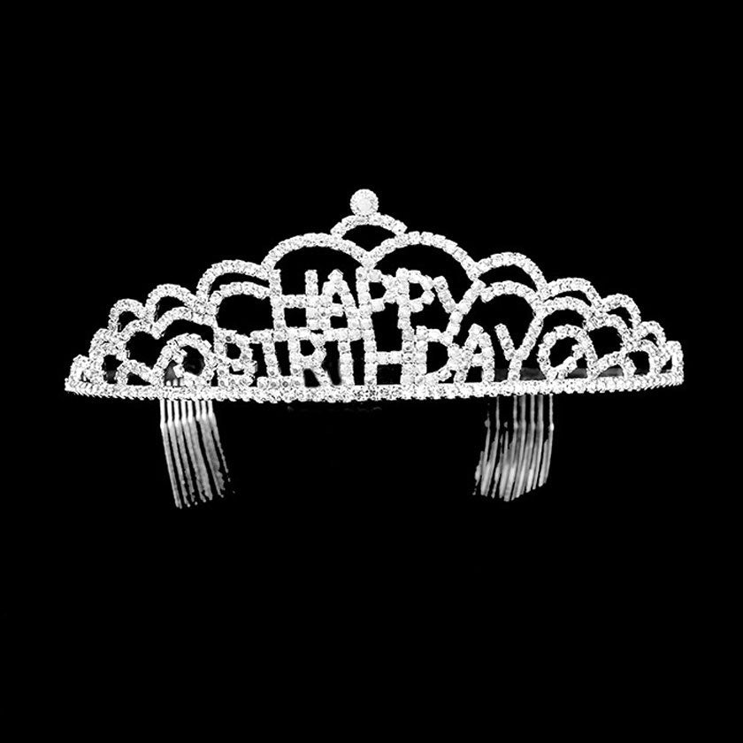 Crystal Rhinestone Happy Birthday Party Tiara