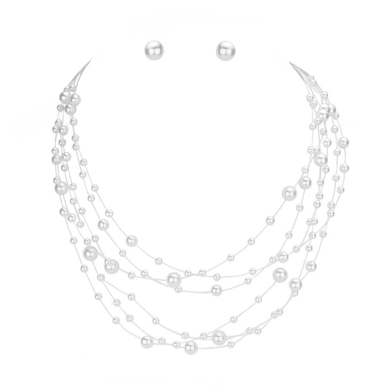 Galactic Pearl Collar Necklace
