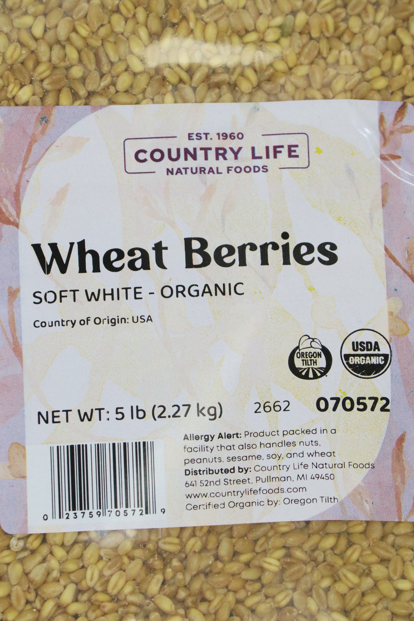 Wheat Berries, Soft White, Organic
