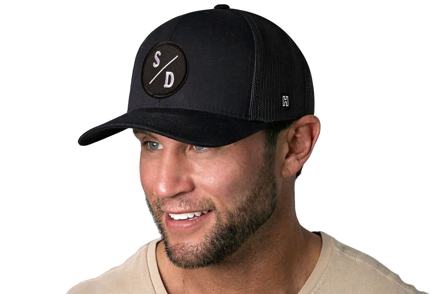 South Dakota Trucker Hat  |  Black SD X Snapback