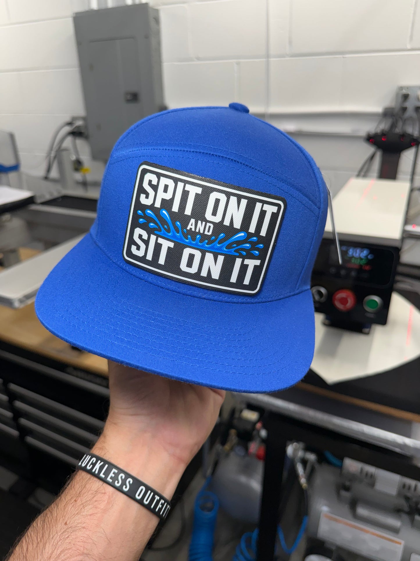 Spit On It and Sit On It | 7 Panel Canvas Patch Snapback
