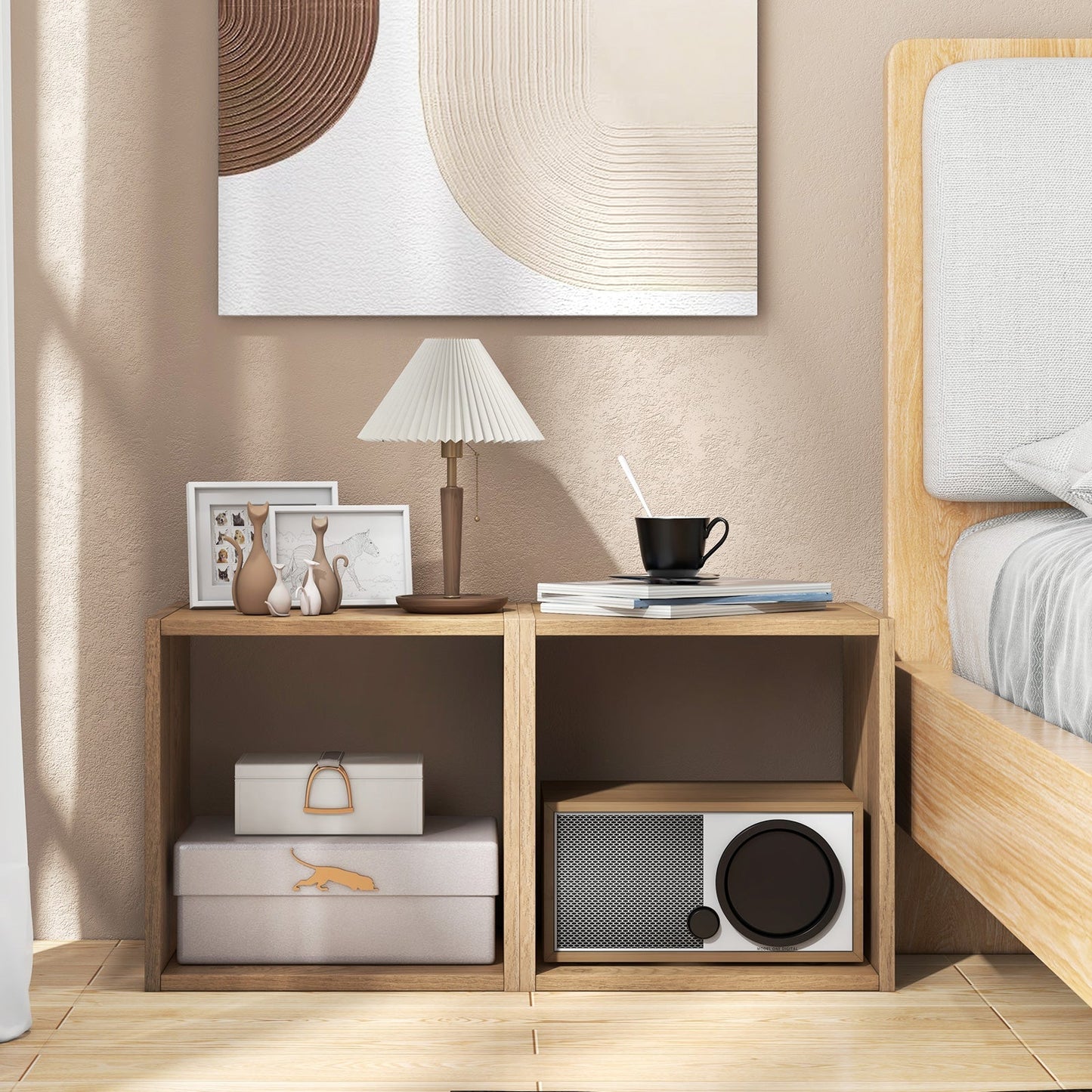 Cube Storage Organizer Set of 2 for Living Room Bedroom Study