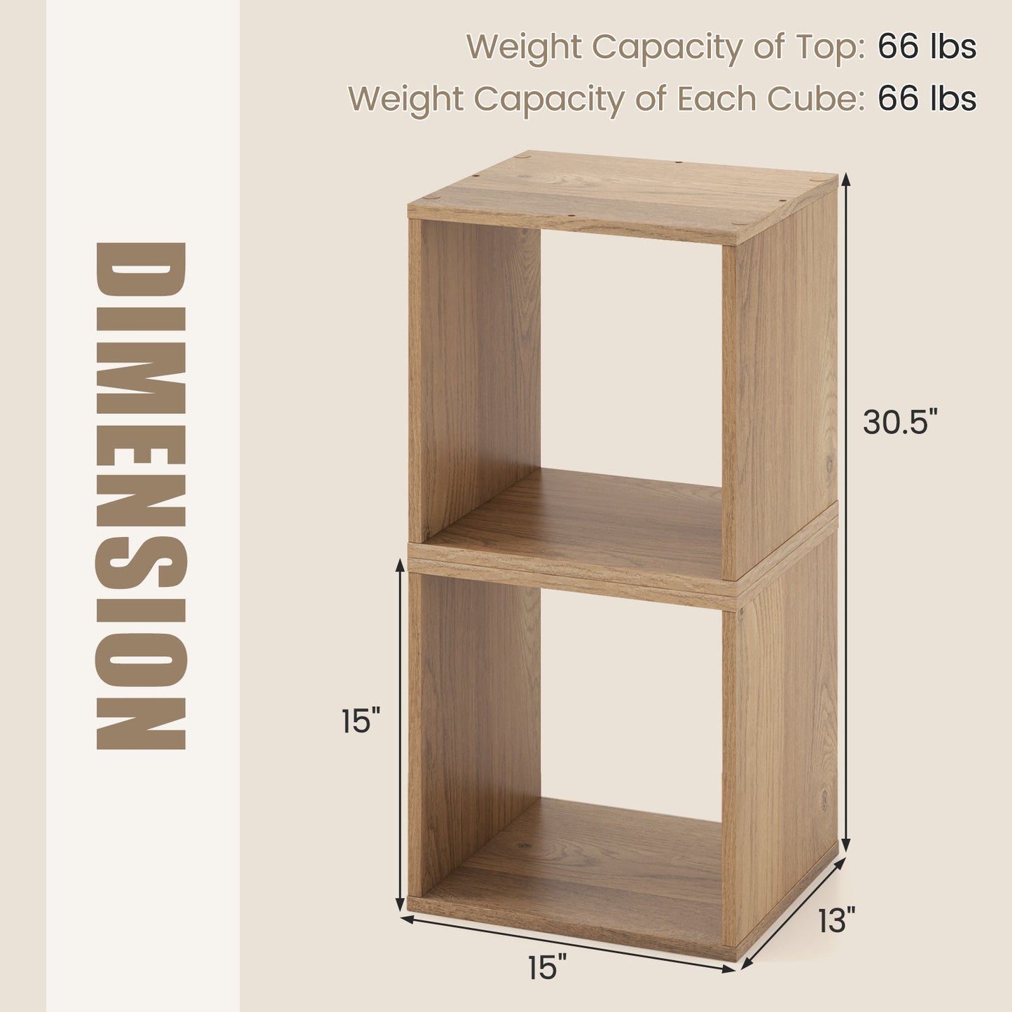 Cube Storage Organizer Set of 2 for Living Room Bedroom Study