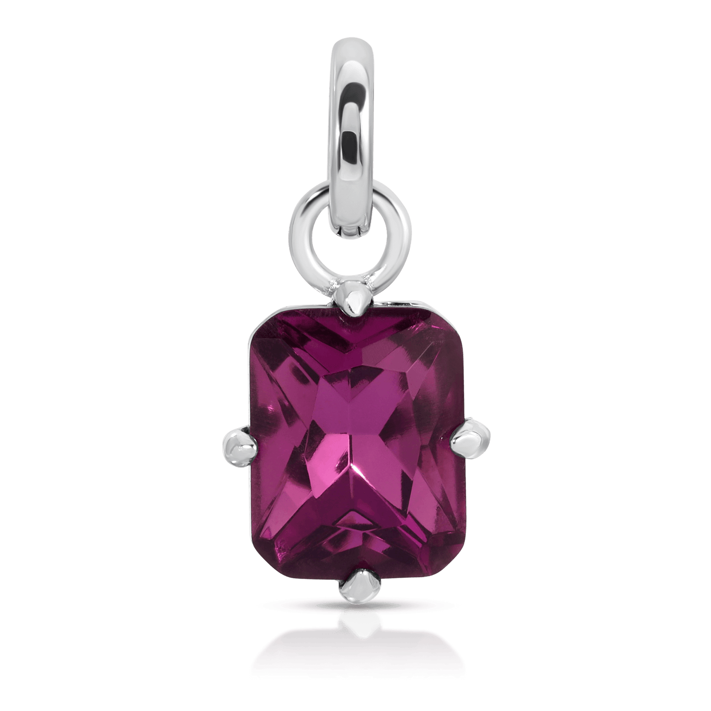 February Amethyst Birthstone Charm - Emerald