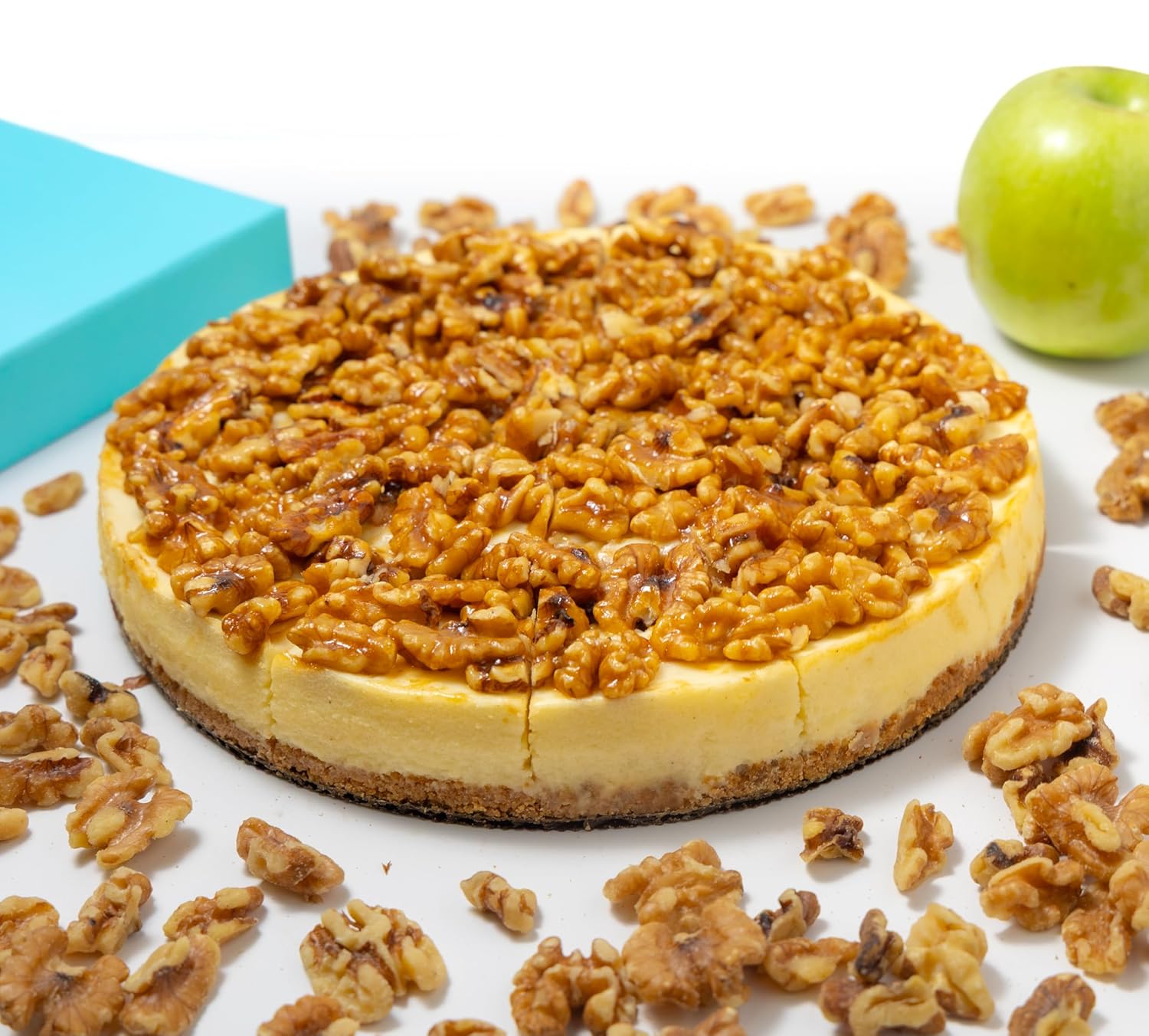 Andy Anand Sugar-Free Caramel Apple Cheesecake, 9-Inch, 2.8 lb – Cinnamon Apple, Keto & Diabetic-Friendly, California Cream Cheese Gift