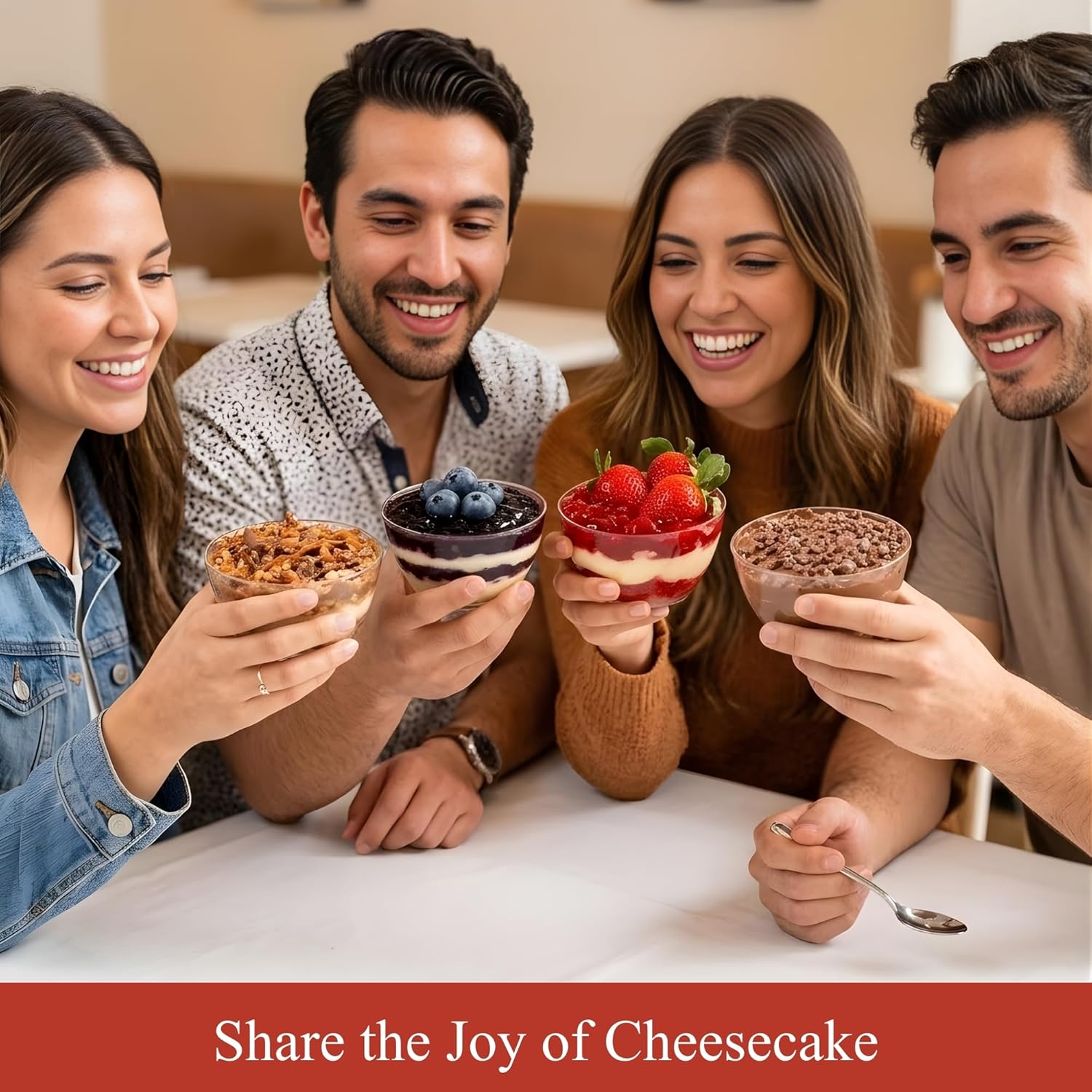 Andy Anand Sugar-Free Cheesecake Sampler, 4 Flavors, 3.7 lb – Keto & Diabetic-Friendly, Strawberry, Blueberry, Triple Chocolate & Turtle