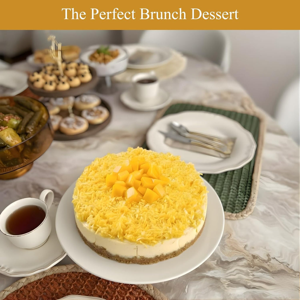 Andy Anand Sugar-Free Coconut Mango Cheesecake, 9-Inch, 2.6 lb – Tropical Flavors, Keto & Diabetic-Friendly, California Cream Cheese Gift