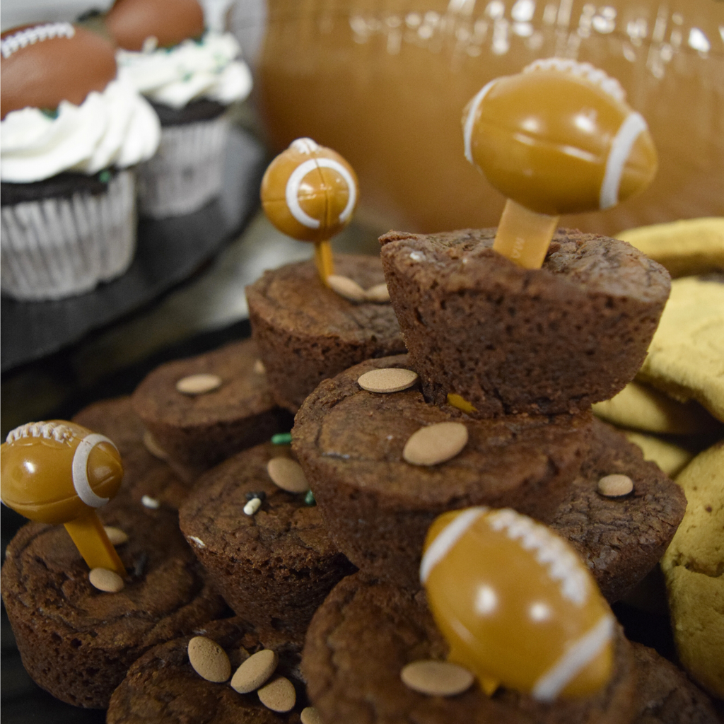 Cures-cupcakes de football, 6,35 cm - 12, 24 ou 72 unités
