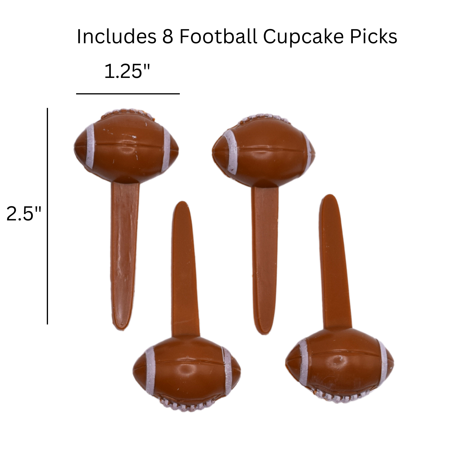 Kit de décoration pour fête de football Oasis Supply (disponible en précommande) - 32 pièces, comprend 8 casques, 8 anneaux de football, 8 pics de football, 28 g de billes de football et deux sacs de 56 g de vermicelles aux couleurs de l'équipe.