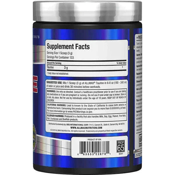 Allmax Taurine, 400g