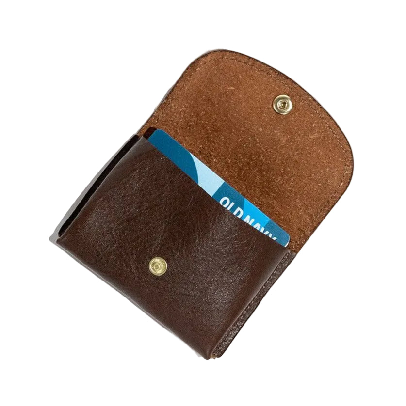 Ida Mini | Signature Brown Leather Card Holder Wallet