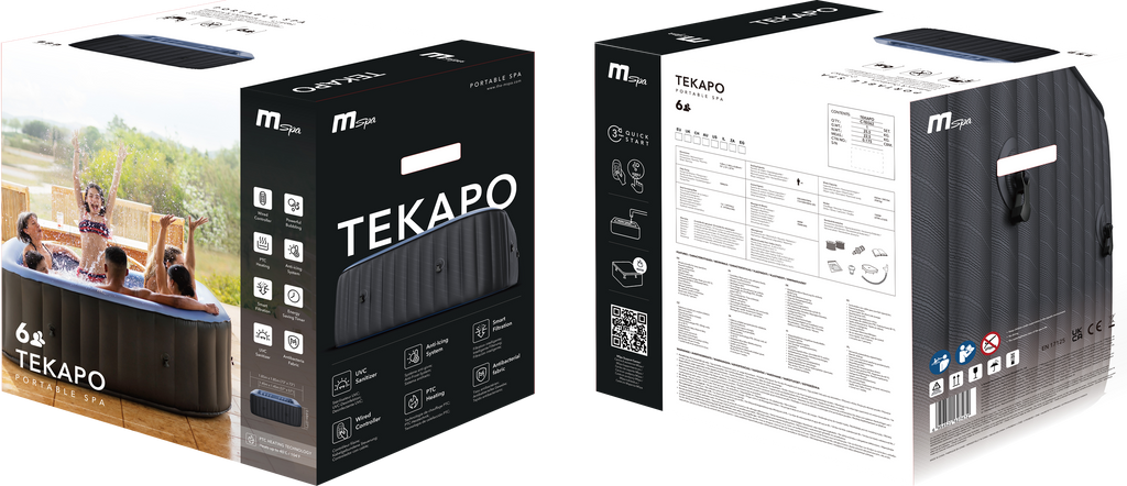 MSPA | TEKAPO | Comfort Series | Inflatable Hot Tub & Spa | Metallic Blue | Upto 6 Person