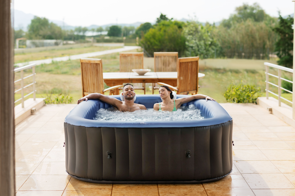 MSPA | TEKAPO | Comfort Series | Inflatable Hot Tub & Spa | Metallic Blue | Upto 6 Person