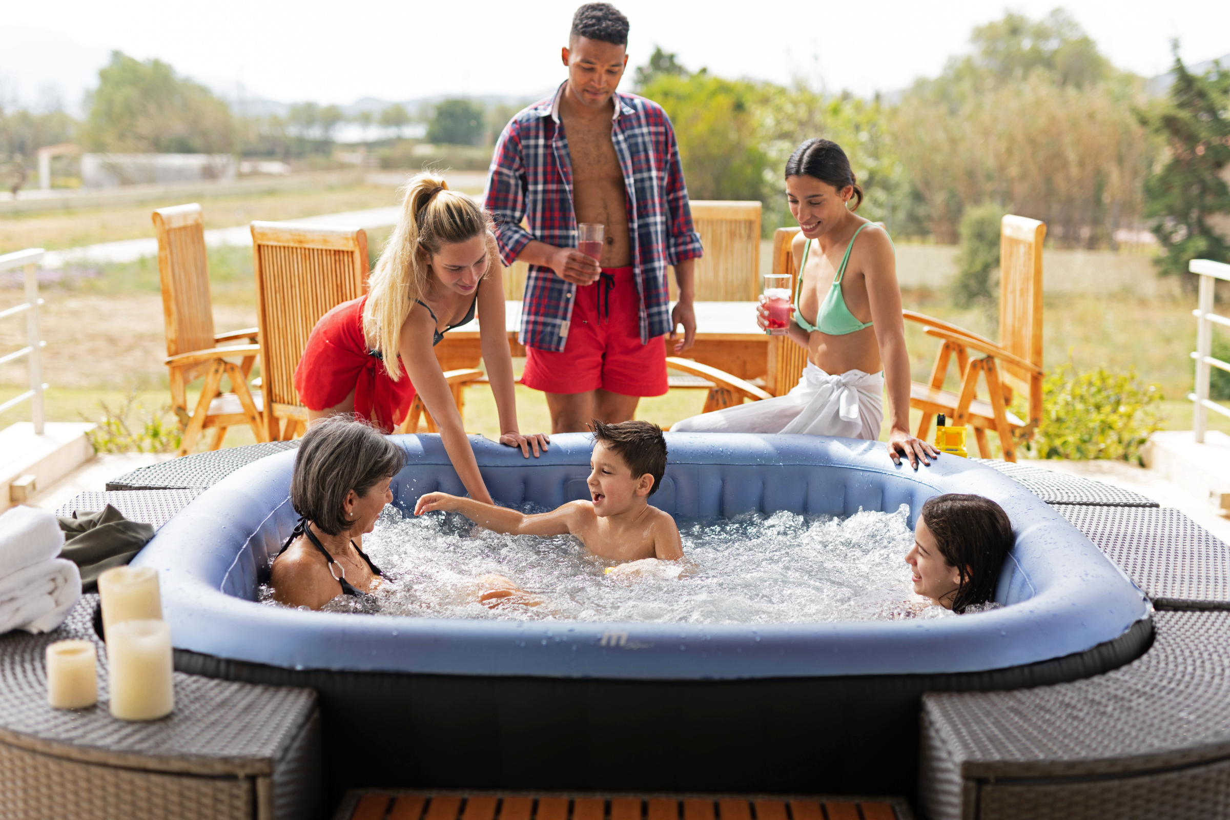 MSPA | TEKAPO | Comfort Series | Inflatable Hot Tub & Spa | Metallic Blue | Upto 6 Person