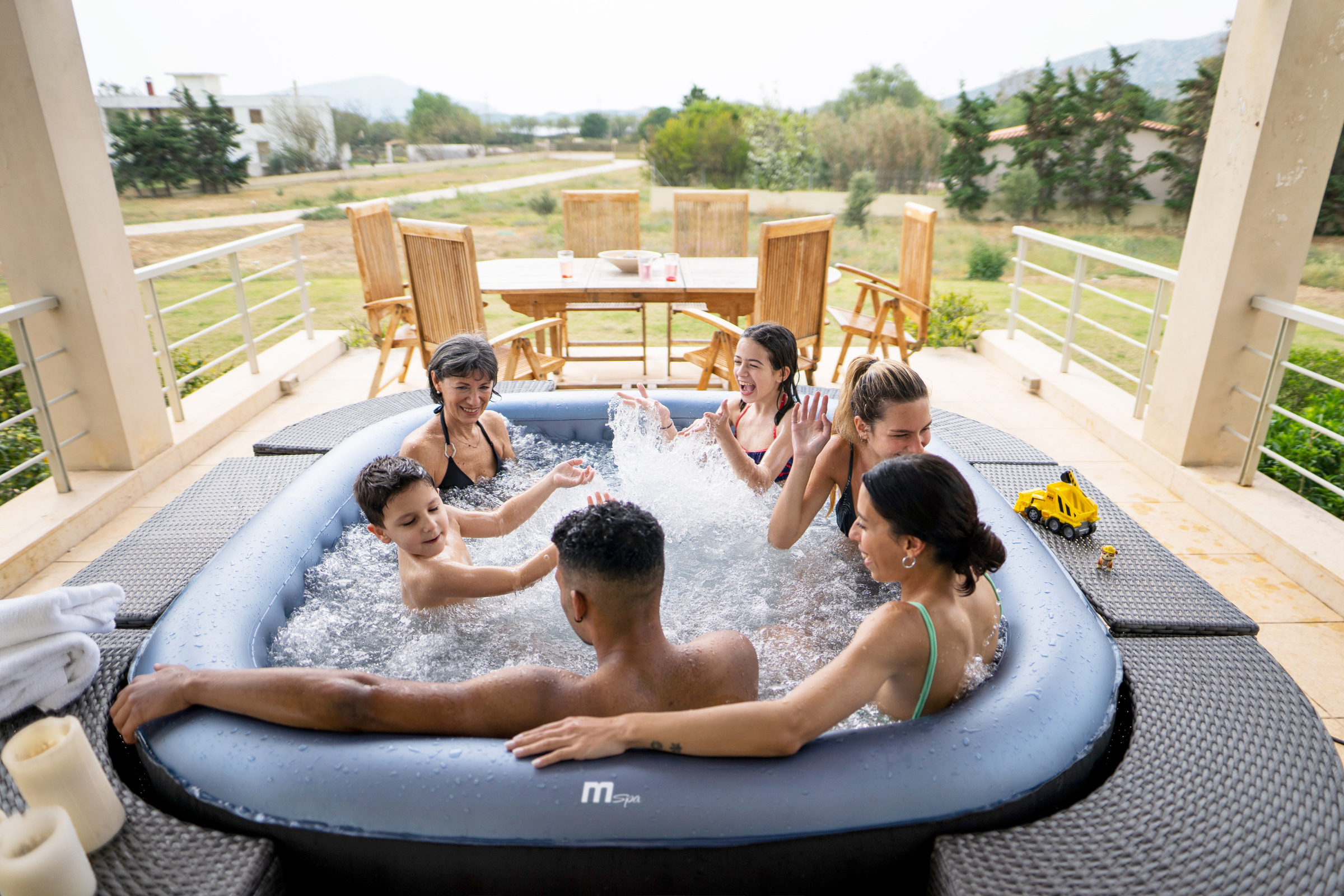 MSPA | TEKAPO | Comfort Series | Inflatable Hot Tub & Spa | Metallic Blue | Upto 6 Person