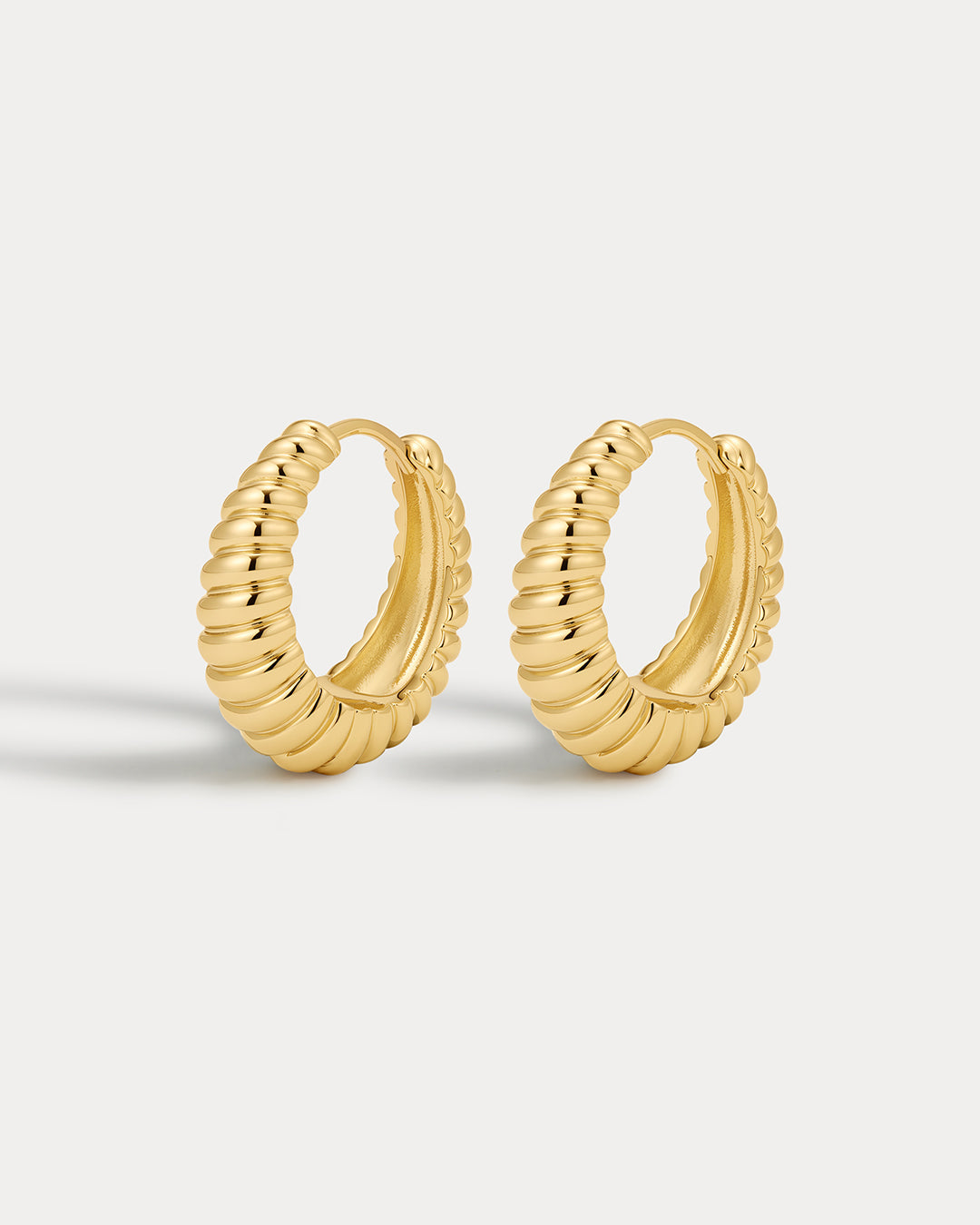 Ridged Marbella Hoops- Gold (Ships Mid September)