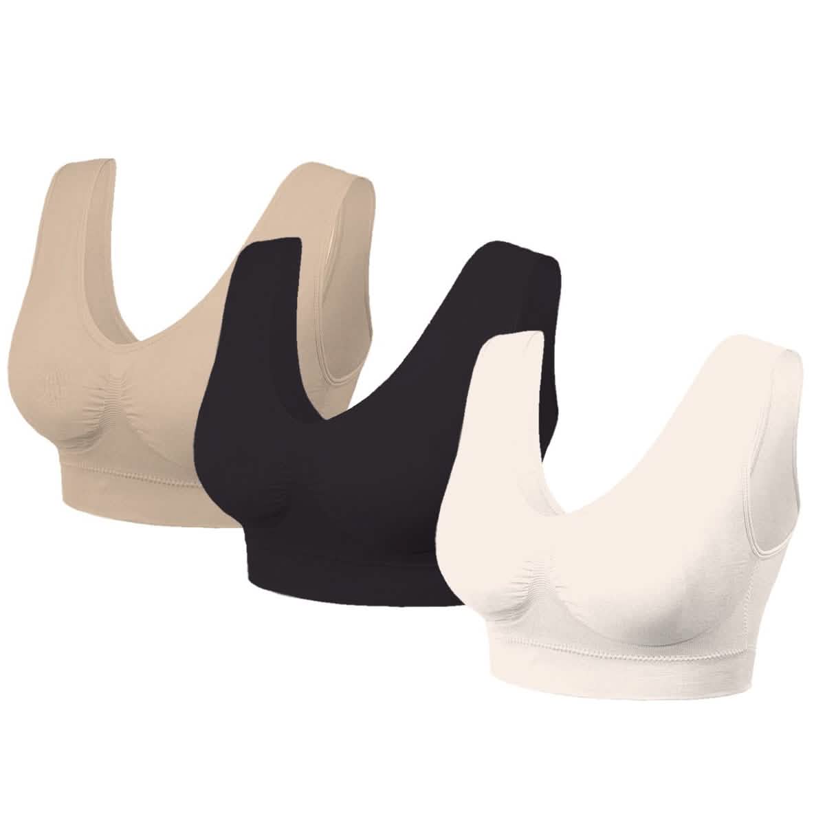 Lot de 3 : Soutiens-gorge confort sans coutures et légers