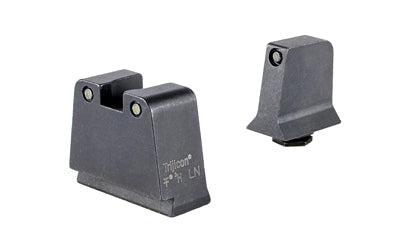 Trijicon Suppressor/Optic Height -  Night Sights -  White Front with White Rear & Green Lamps -  Fits GLOCK 42/43/43X/48