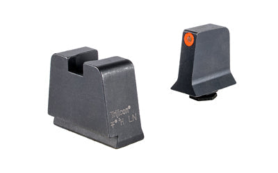 Trijicon Suppressor/Optic Height -  Night Sights -  Orange Front with Metal Rear & Green Lamps -  Fits GLOCK 17/19/22/23/24/26/27/31/32/33/34/35/39