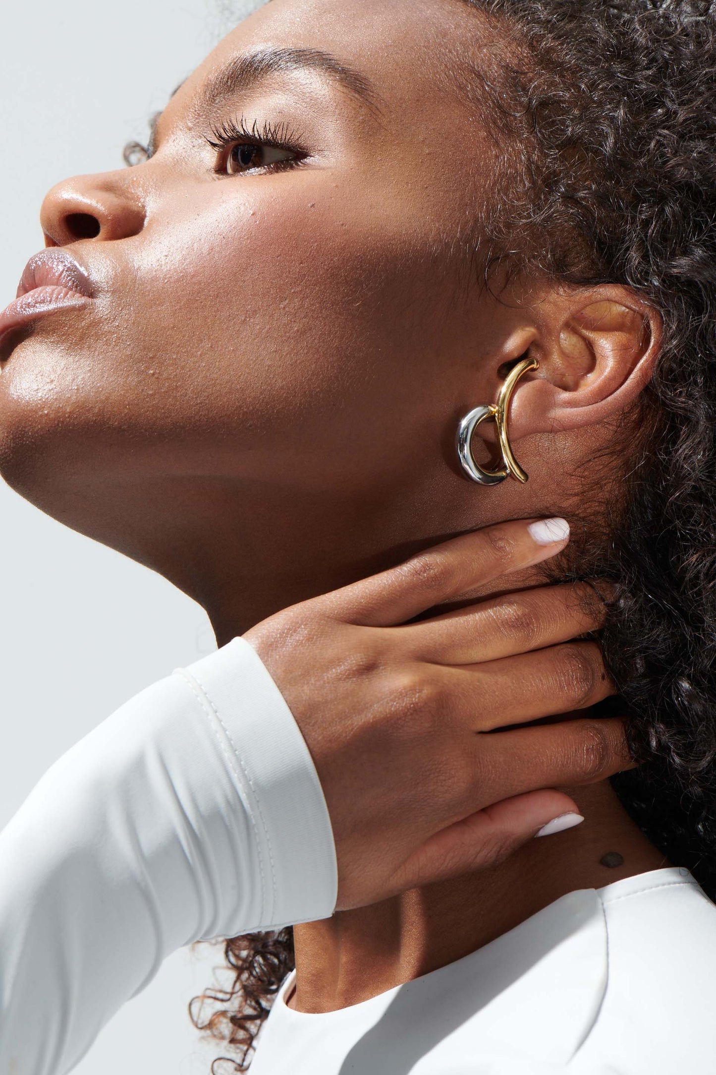 Marisa Two-Tone Hoop Earrings