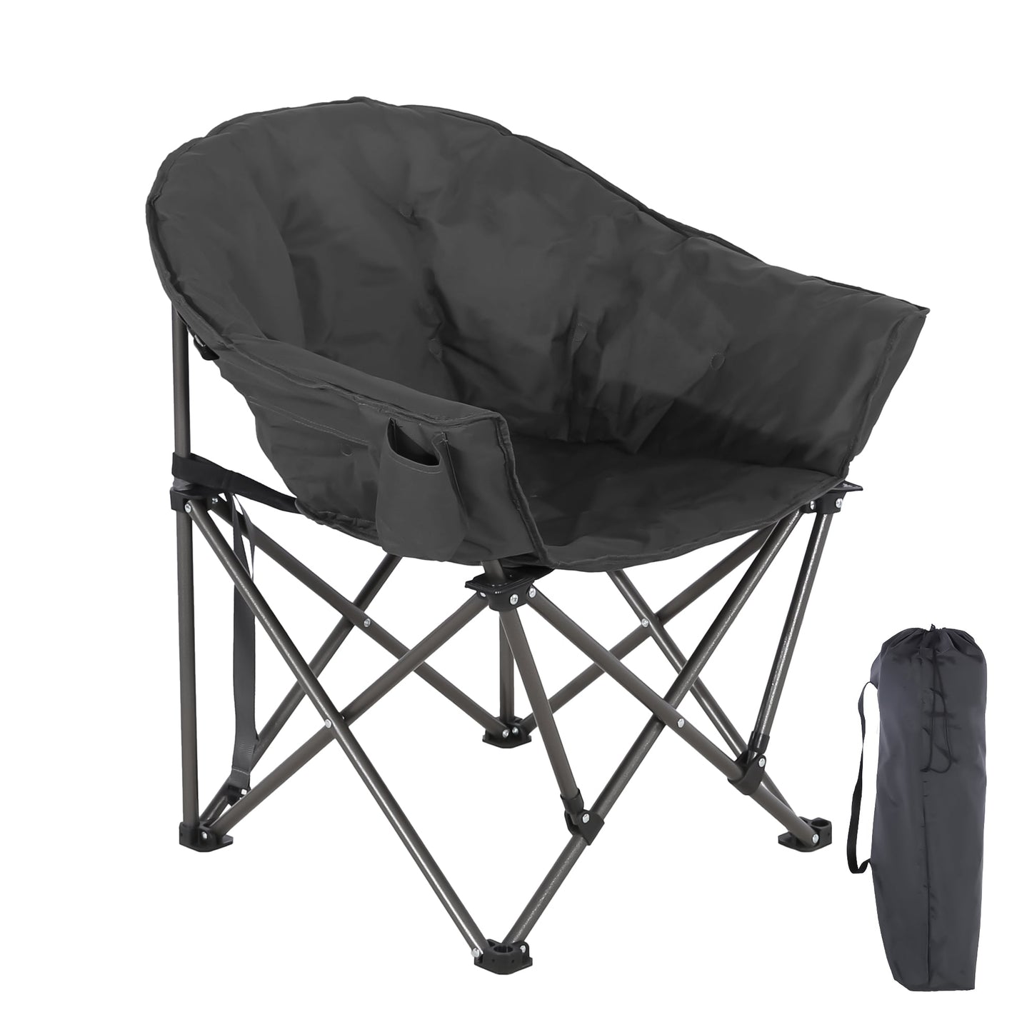 Ainfox 2PCS Oversized Camping Chair Folding Chair Camp Chair for Outdoor, Adults, Men and Women
