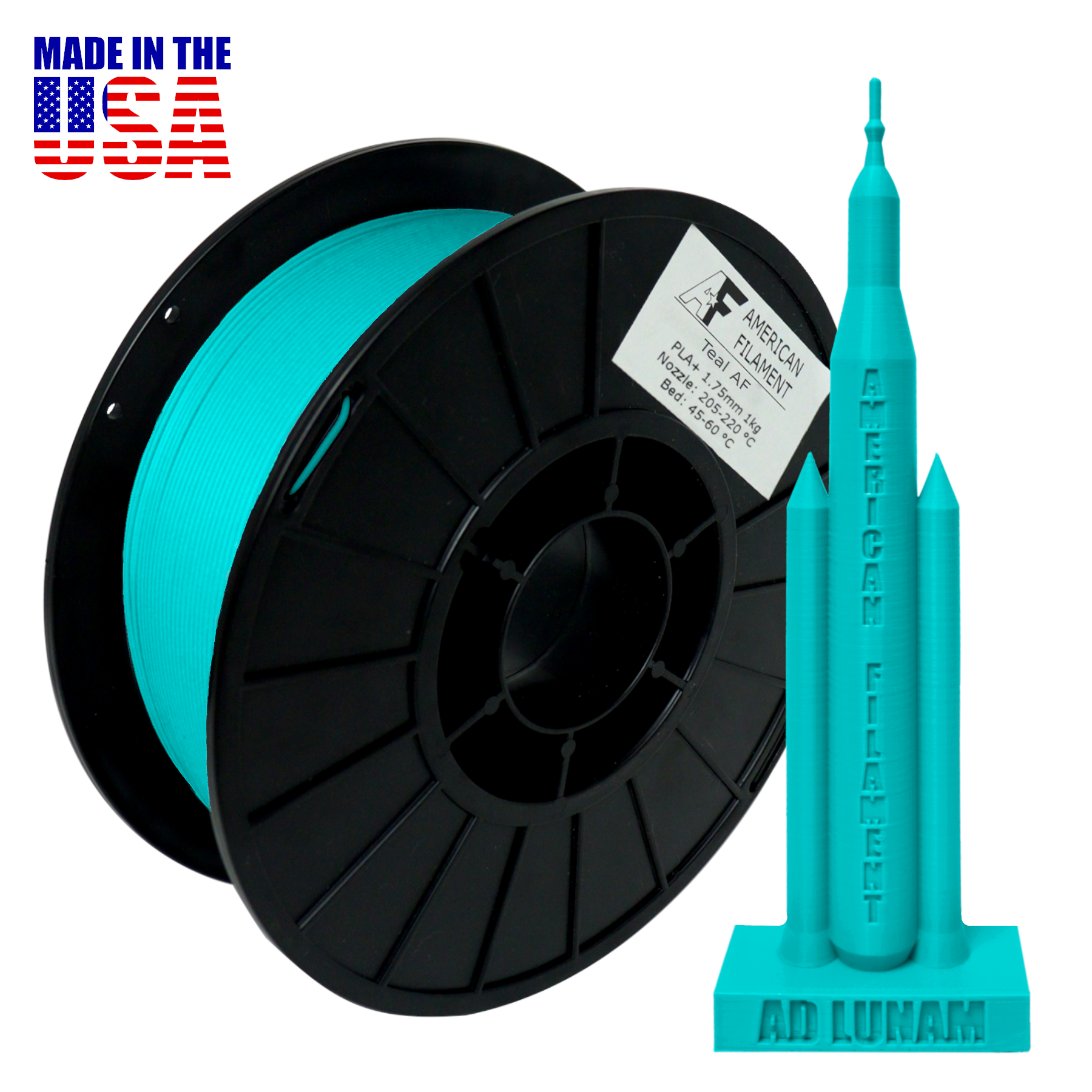 ティールAF 1.75mm PLA+ フィラメント、アメリカ製！