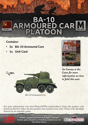Flames of War: Soviet BA-10 Armoured Car Platoon (Mid War)