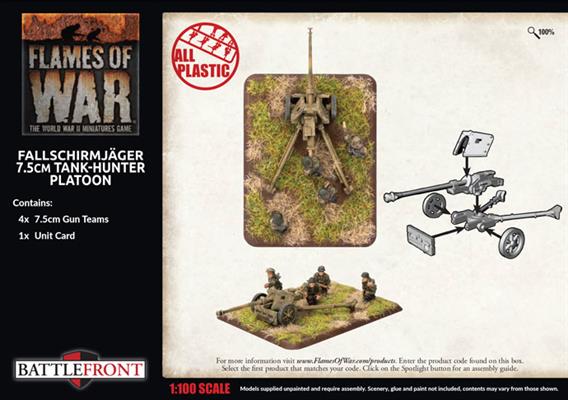 Flames of War: German Fallschirmjäger 7.5cm Tank Hunter Platoon (Late War)