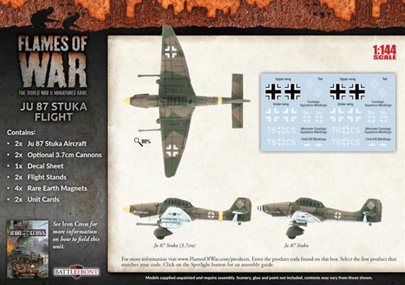 Flames of War: German Ju 87 Stuka Flight (Mid War)