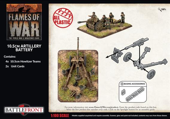Flames of War: German 10.5cm Artillery Battery (Late War)