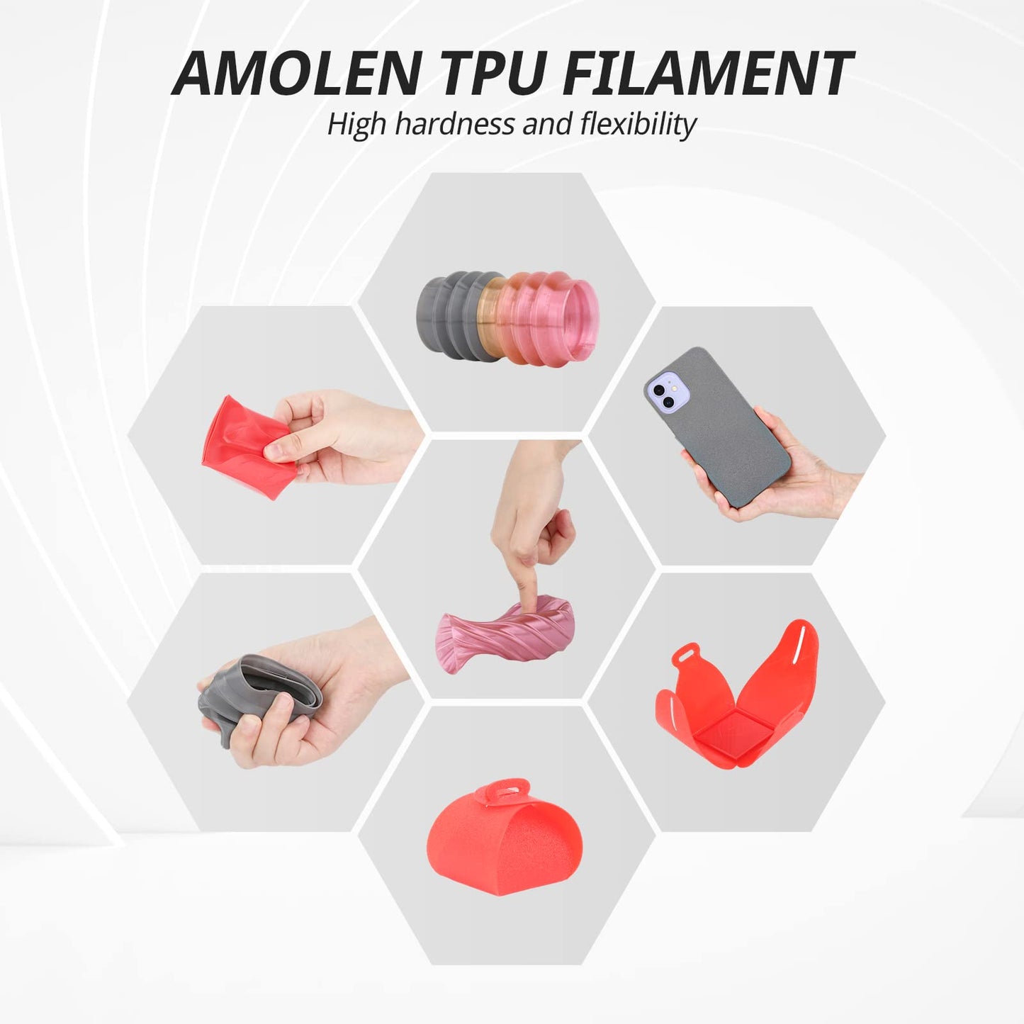 TPU Flexible Transparent Multicolor Rainbow Variety Pack (4x200g)