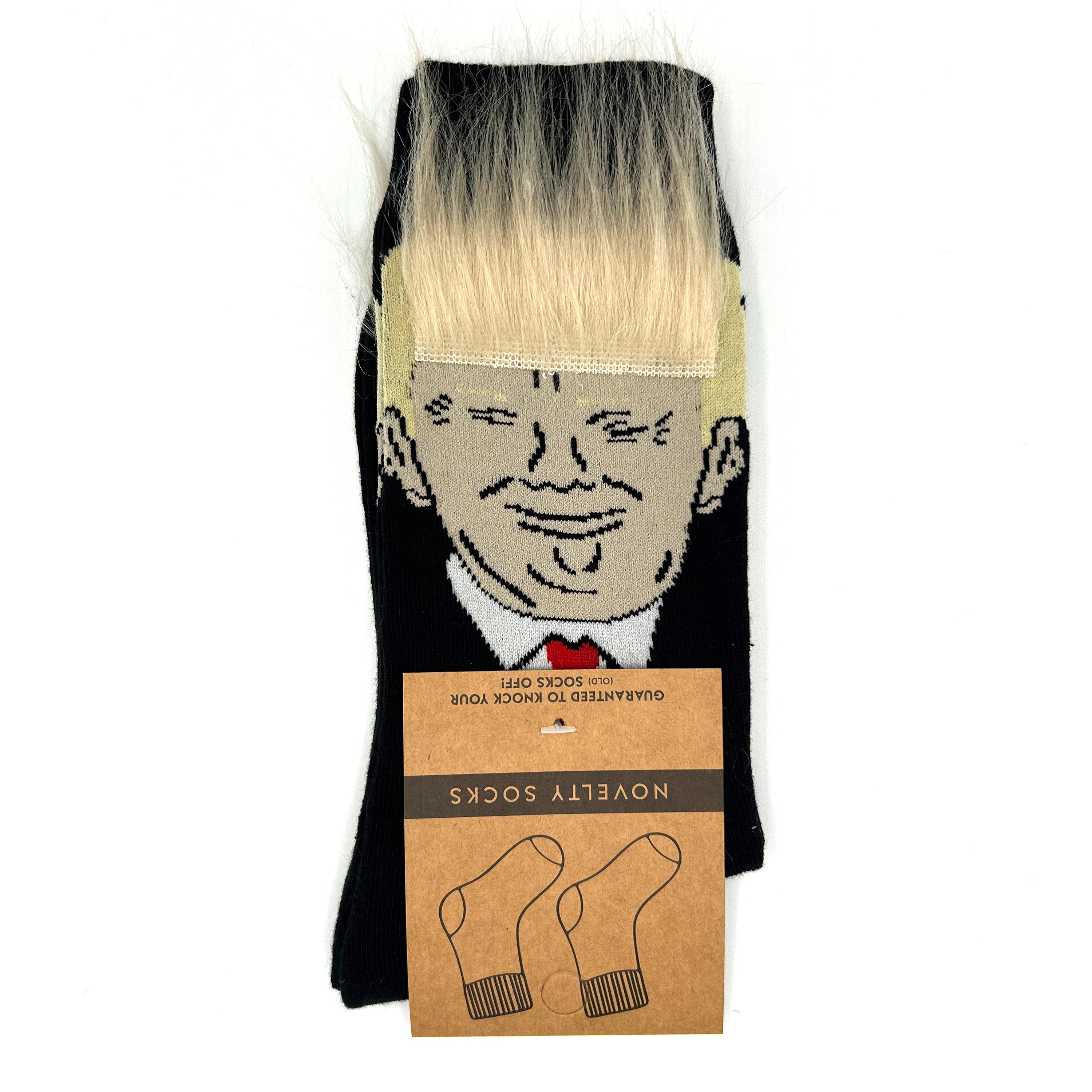 トランプヘアのノベルティソックス