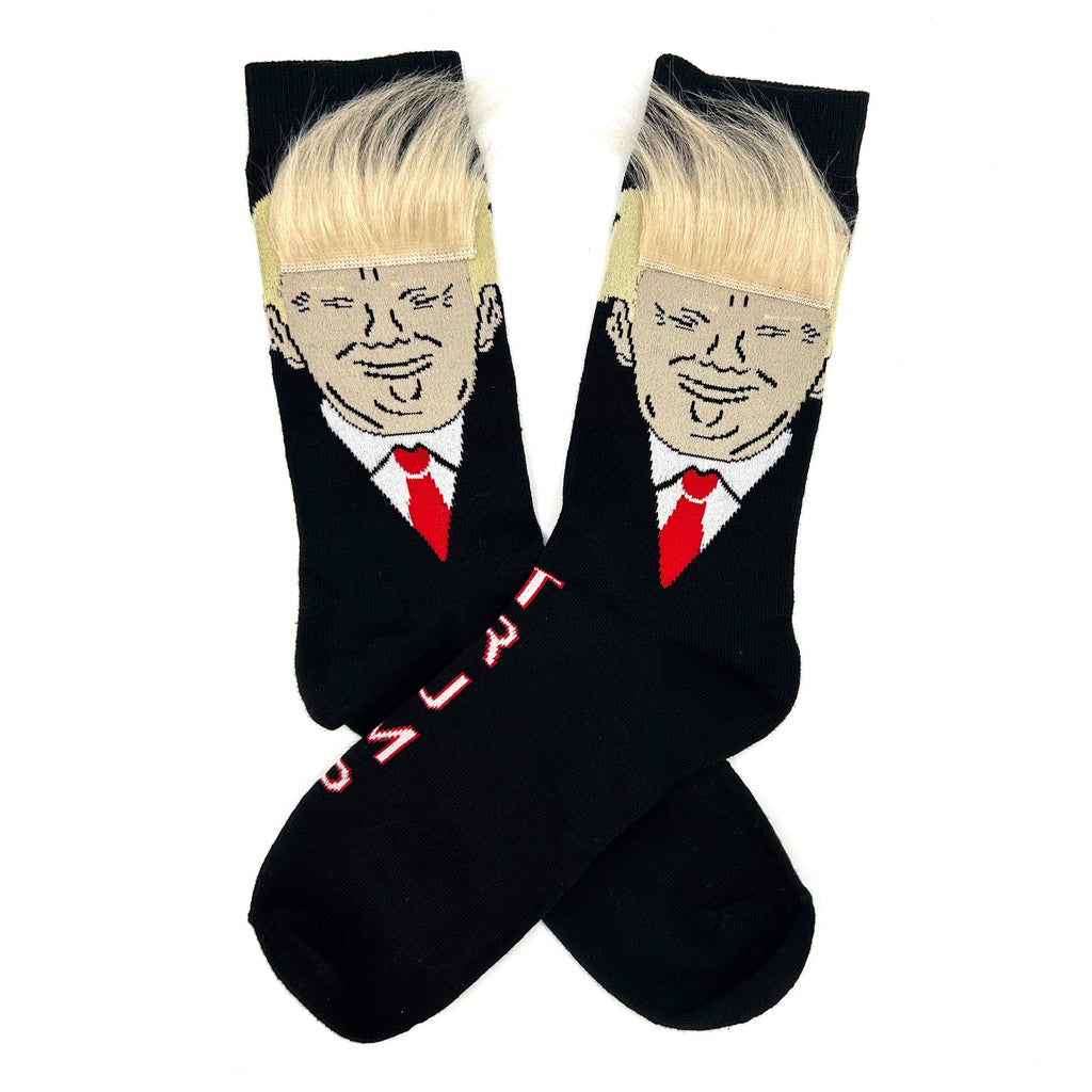 トランプヘアのノベルティソックス
