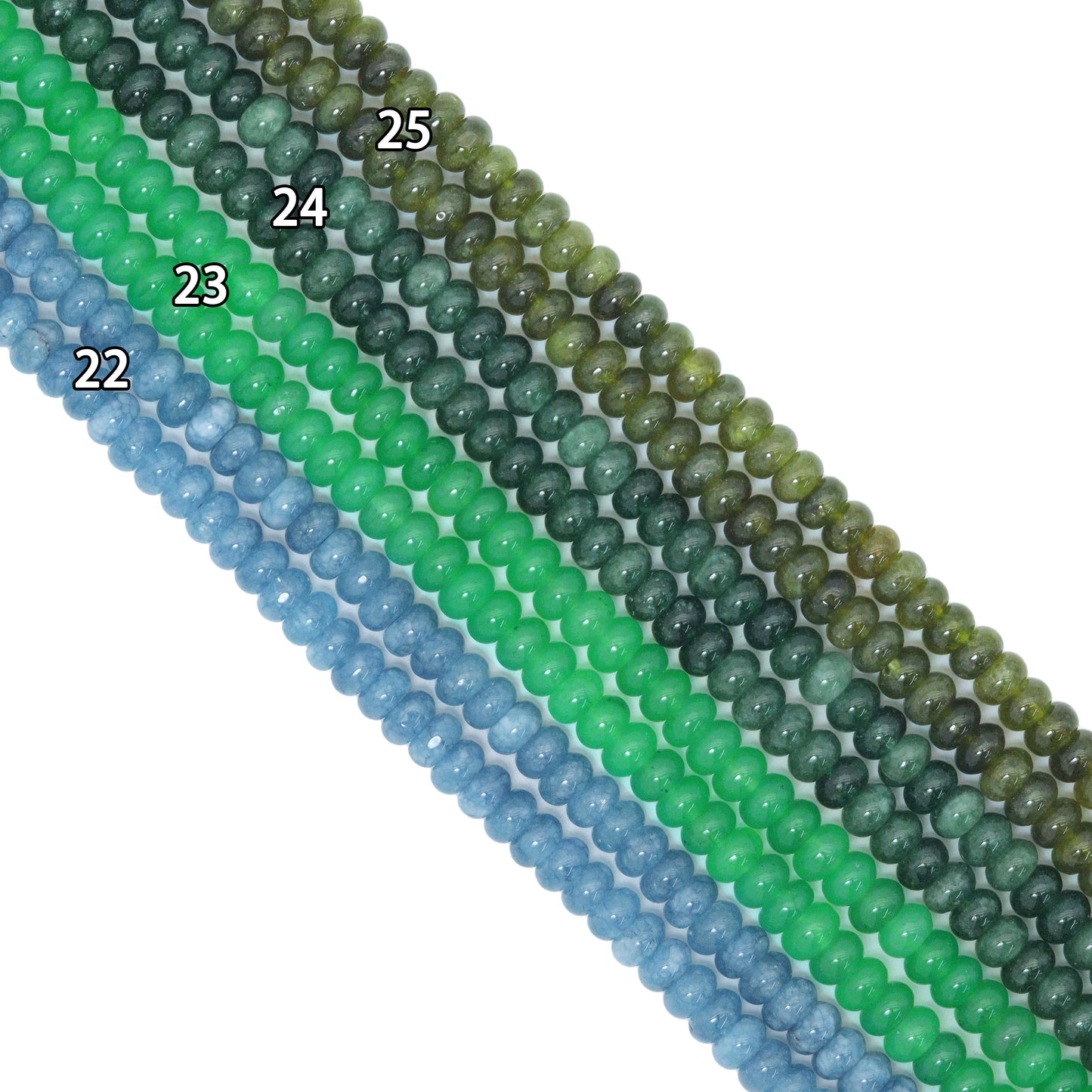 5x8mm Smooth Rondelle Jade Beads, Sku#U2053