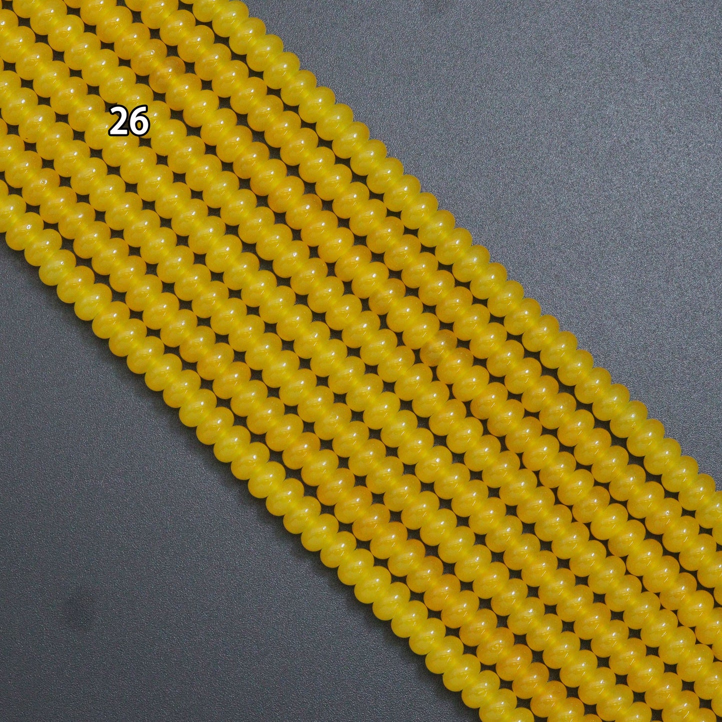5x8mm Smooth Rondelle Jade Beads, Sku#U2053
