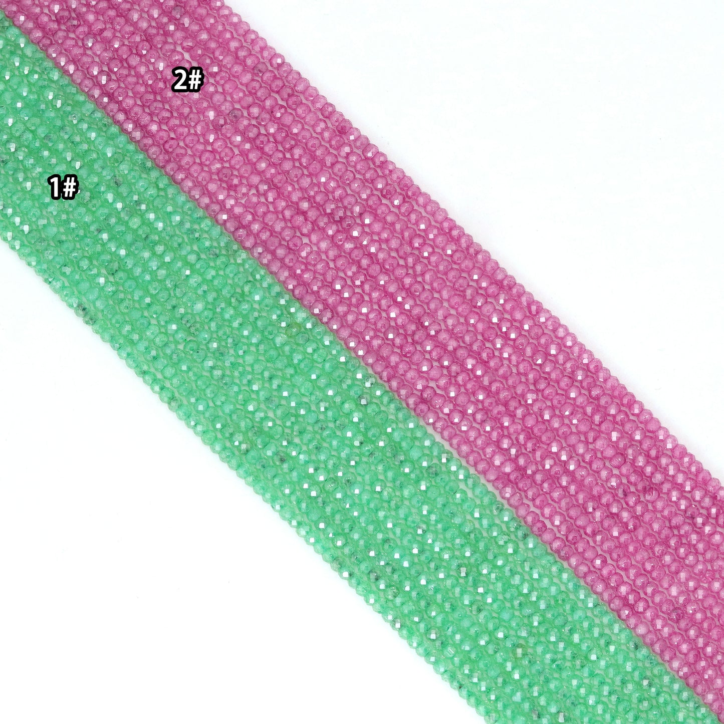 2x3mm CZ Faceted Rondelle Beads,Sku#U2130