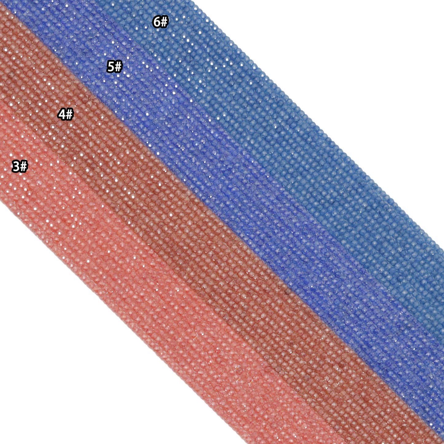 2x3mm CZ Faceted Rondelle Beads,Sku#U2130
