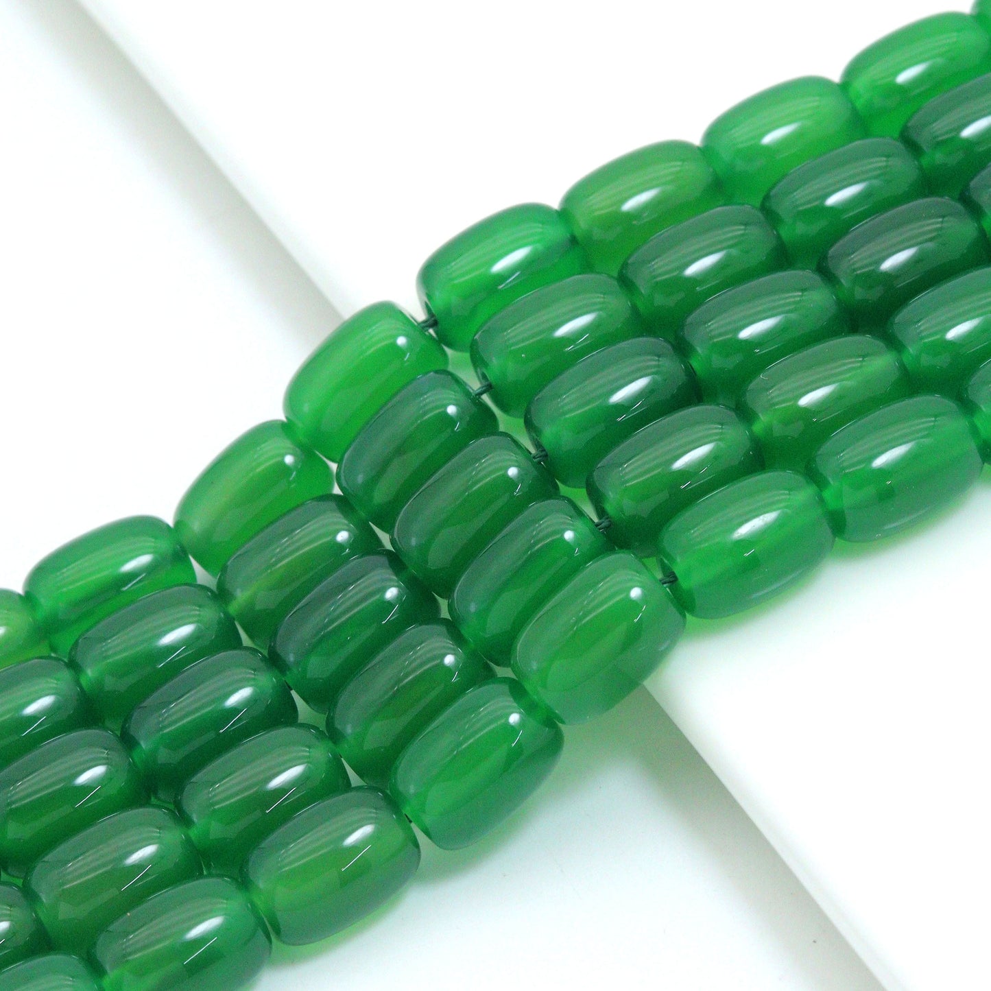 10x14mm Smooth Barrel Agate Bead, Sku#U2349